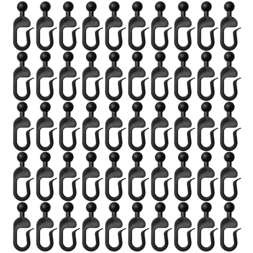 50 Stück Haken für Pavillon-Vorhänge und Moskitonetze, Duschhaken, Gardinenhaken, Gardinenhaken, Pavillon-Zubehör für Outdoor-Hotel, Mehrzweck-Pergola-Vorhangringe, rostfreie Kleiderbügel