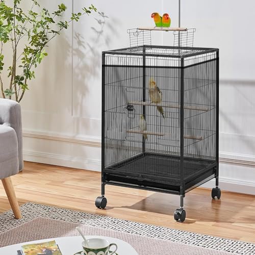 Asocea Large Bird Cage Seed Cather,Bird Cage Cover Adjustable Soft Airy Skirt Guard Birdcage Nylon Mesh Net For Parrot Parakeet Macaw African Round Square Cages Cover thumb #5
