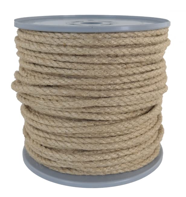 Corde en jute - 3 brins - Ø 6 mm - 100 % jute, non traité, 100 m