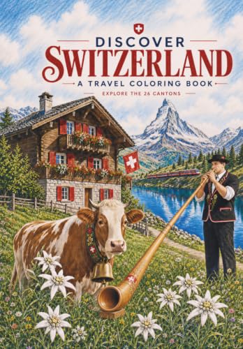 Discover Switzerland: A Travel Coloring Book - Explore the 26 Cantons image 2