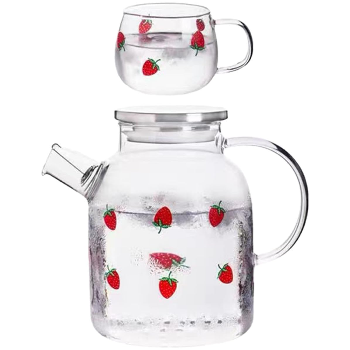 Jarra de Vidrio para Agua 1 Juego 1,6 L con Vertedor