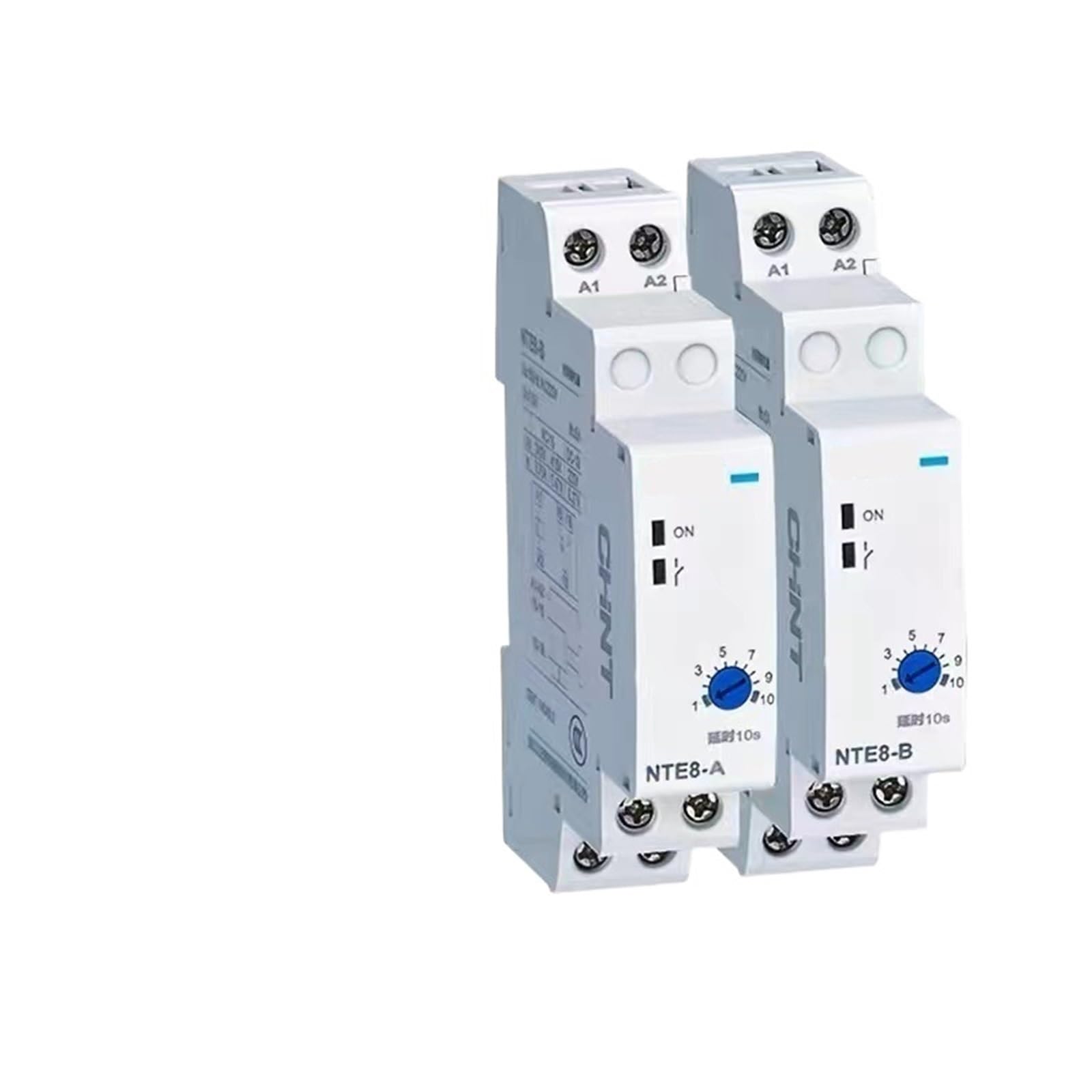 Relais temporisé NTE8-A CHINT extinction différée 48-480s DC 24V rail DIN