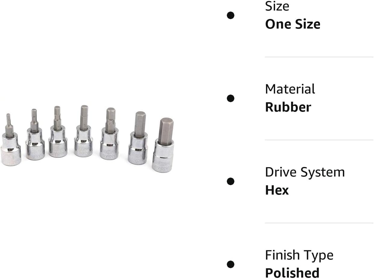 CRAFTSMAN EVOLV 7-PC HEX BIT SOCKET SET *METRIC*