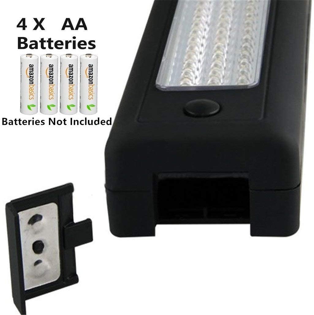 Lampe de travail LED, portable, à piles, lampe de poche d'inspection avec crochet et aimant pour éclairage de secours, réparation, atelier, garage, camping (2 pièce)