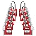 TRADESAFE Lockout Tagout Safety Padlock - Red - 10 Pack - Keyed Differently - OSHA Compliant - Stainless Steel Shackle - Premium Grade