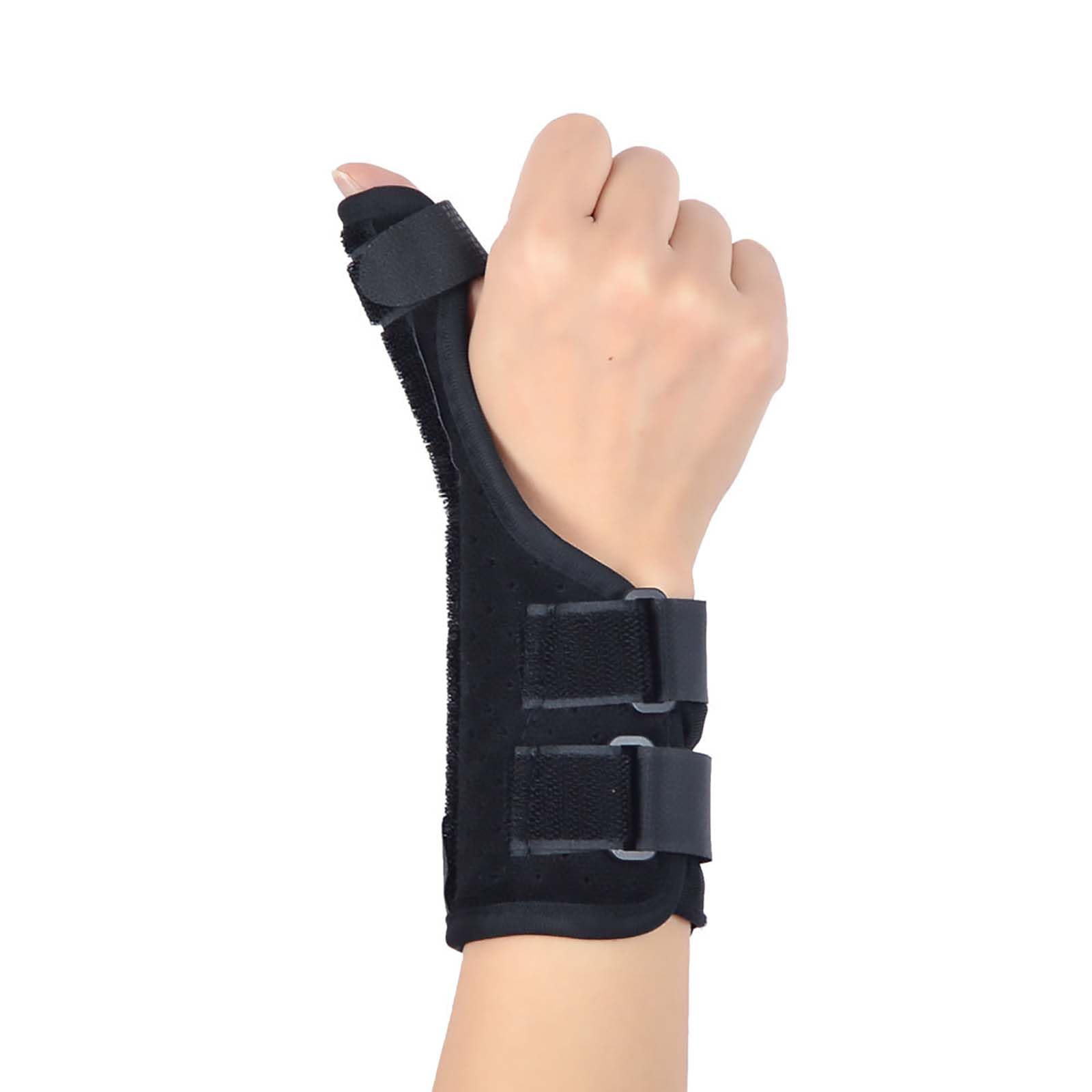 HAILM Tutore per Pollice con Stecche Metallo, Leggero e Traspirante, Tutore Polso Tunnel Carpale Supporto Notturno - Mano Sinistra O Destra - Adatto Uomini e Donne