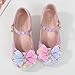 Children Shoes Fashion Flat Princess Shoes Bowknot Pearl Children Soft Sole Small Leather Shoes Toddler Mary Jane Shoes (Pink, 1 Big Kids)