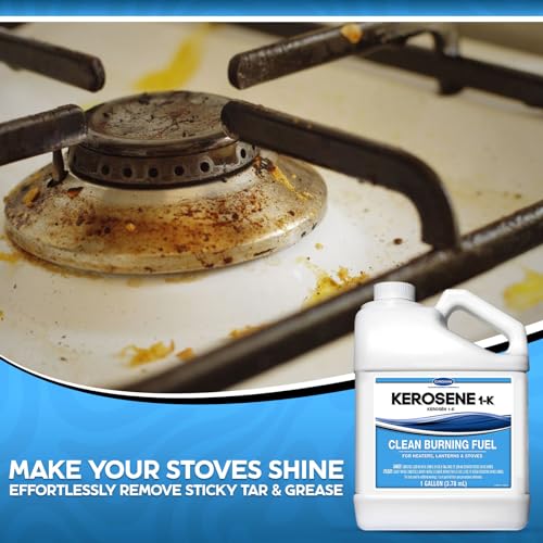Clean & Safe Kerosene fuel - Crown CR.KE.P.41 1gal Kerosene K-Plastic – Suitable for Indoors – Stoves, Lanterns & Heaters – Remove Tar, Oil & Grease - Available with Centaurus AZ Gloves