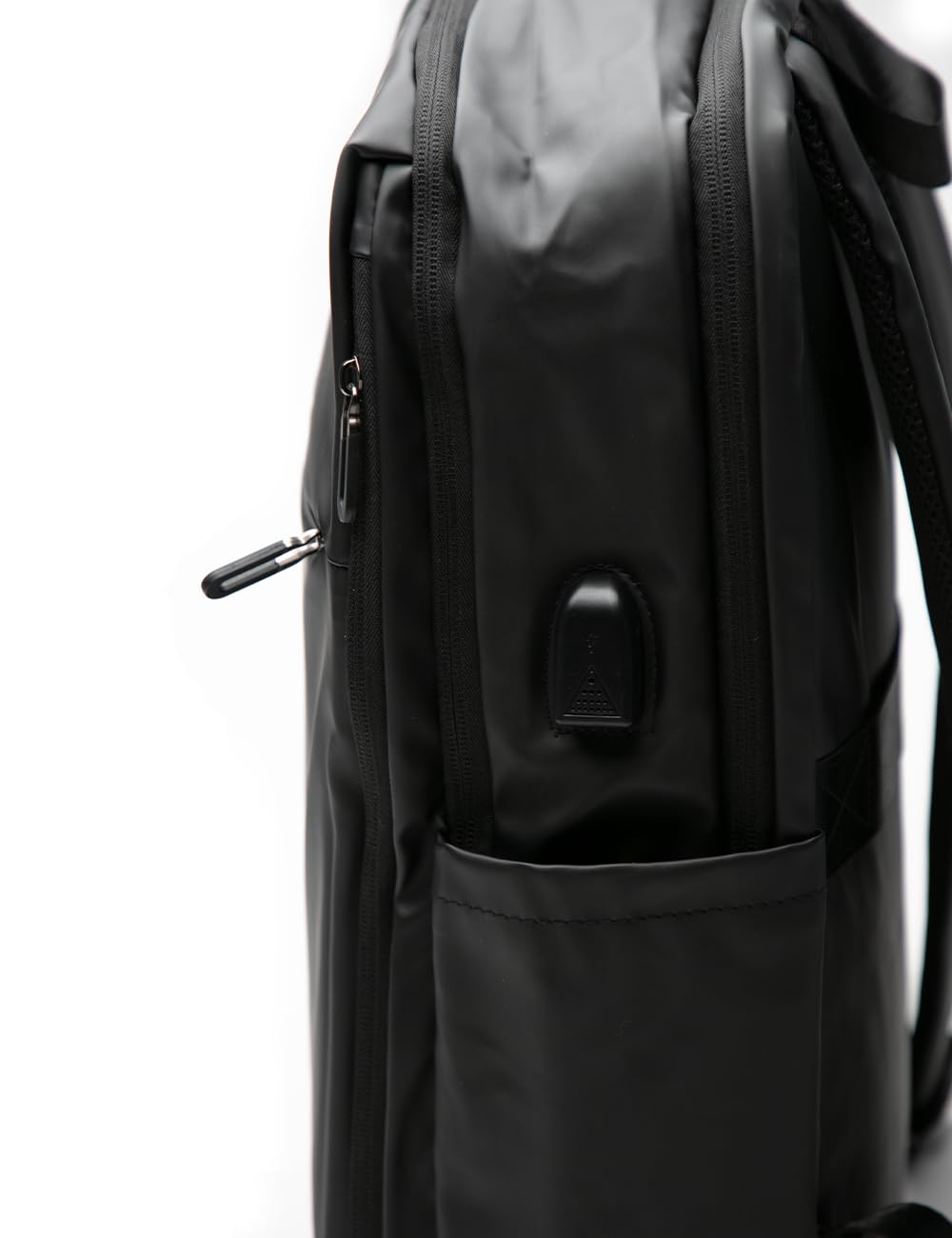 BARONE Zaino per computer portatile - grande capacità - Tessuto tecnico Impermeabile - Zaino per PC portatile con USB Charging Port Zaino funzionale per viaggi d'affari unisex