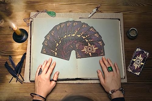 Image of AYME Tarot Card GameWith Guidebook, 78 Pcs Holographic Tarot Cards Deck Future Telling Game With Colorful Box For Beginners And Professional Player, Adult (Style 6)