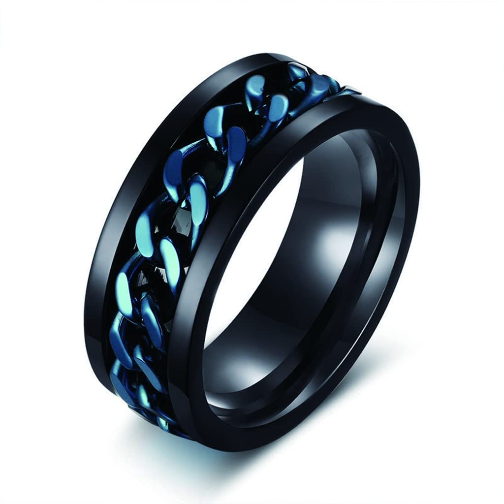 Anello A Catena Rotante In Acciaio Inossidabile Anello Da Uomo Anello