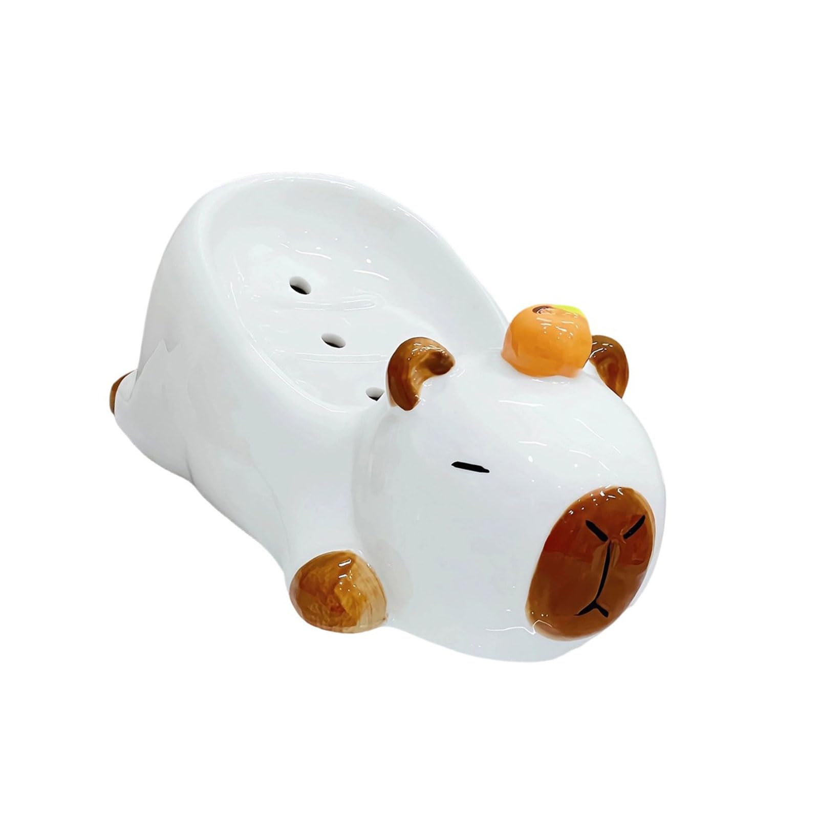 Creative Soap Holder Draining Easy Installation Kitchen Sink Mount with Drain Soap Holder Cartoon Container