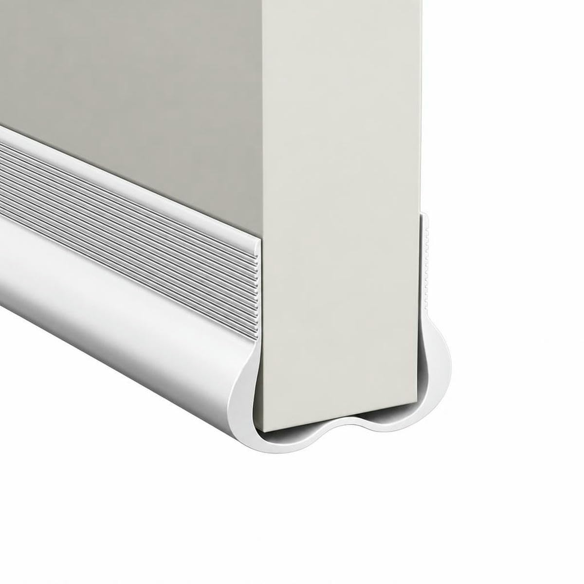 Flexible Door Bottom Sealing Strip Door Gap Soundproofing Wind and Dust Proof Weather Strip Under Door Draft Stopper Tape-White