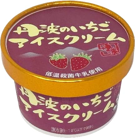 岸本久志商店 アイスクリームのきしもと ミニカップ 丹波のいちごアイスクリーム いちごアイス 104ml×12入 ギフト設定対応