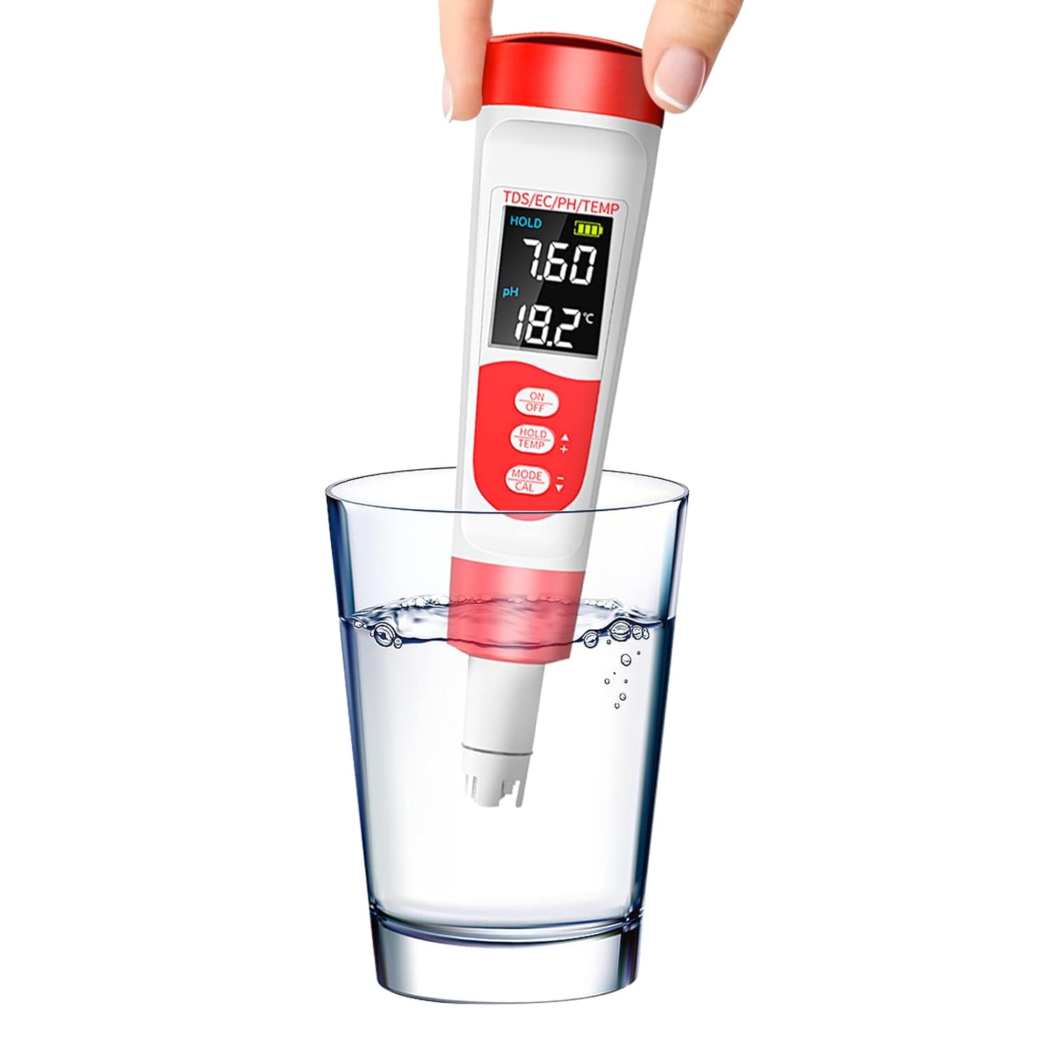PH Meter, Digital 4 in 1 PH EC TDS Temp Meter for Water Hydroponics ...