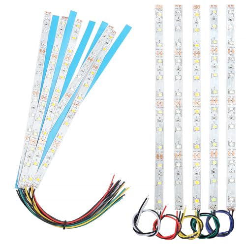 YIXISI 10 Stücke 200mm VorDrahtete LED Streifen, 2335 SMD LED, 12-18V LED Streifen, Modellbau Led Beleuchtung, Weiß/Rot/Gelb/Blau/Grün