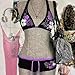 2 Piece Y2k Halter Bikini Sets Women Sexy Swimsuit Beach Sets Cute Summer Going Out Outfits 2025 Vacation 2000s (Purple,Large)