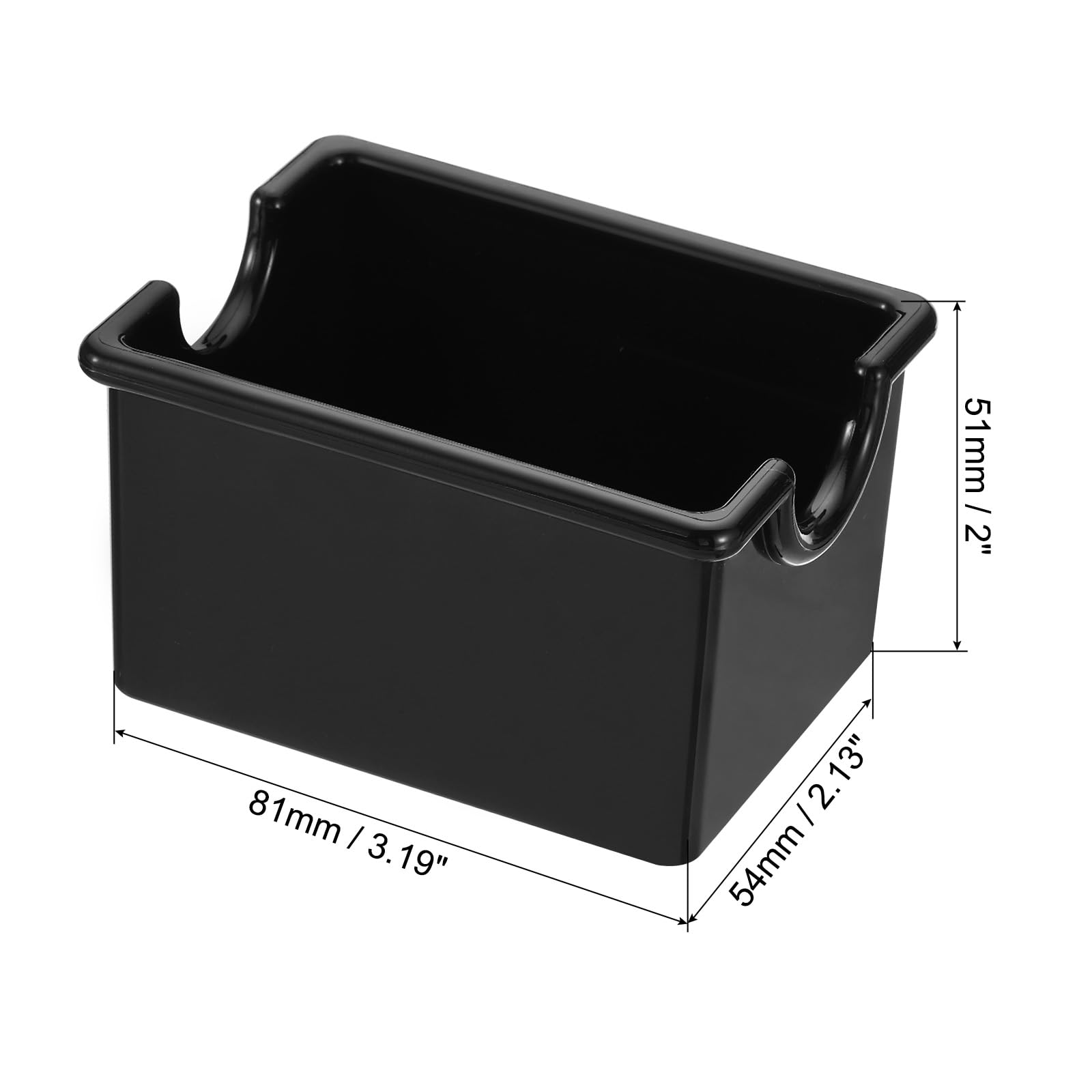 PATIKIL Plastic Tea Box, Tea Bag Organizer Coffee Bag Storage Container for Kitchen Pantry Cabinet Countertop Style 2, Black