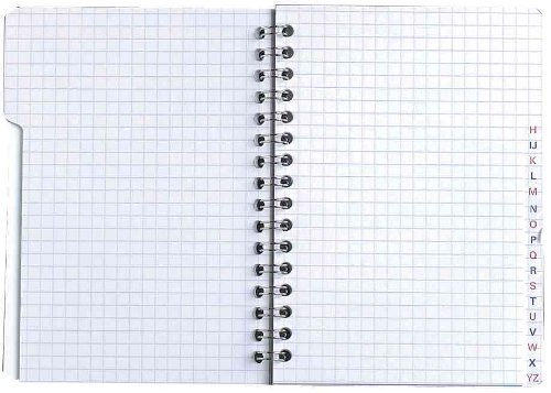 OXFORD Lot de 10 Carnets répertoire double spirale 17x22 cm 90 feuilles 90g Coloris Aléatoire