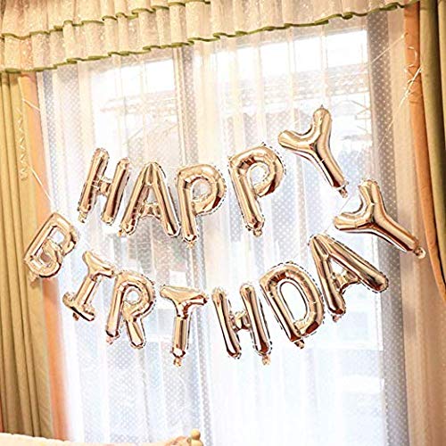TOYXE Happy Birthday Latex Balloon, 13pcs "happy Birthday " Letter Balloons , 2pcs Foil Balloons, 4 Pcs Confetti Balloons. 12 Pcs Balloons, Rose Gold - Image 6 thumbnail