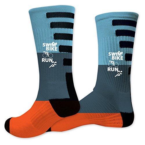 VictoryStore Triathlon Performance Crew Sock - Design 1