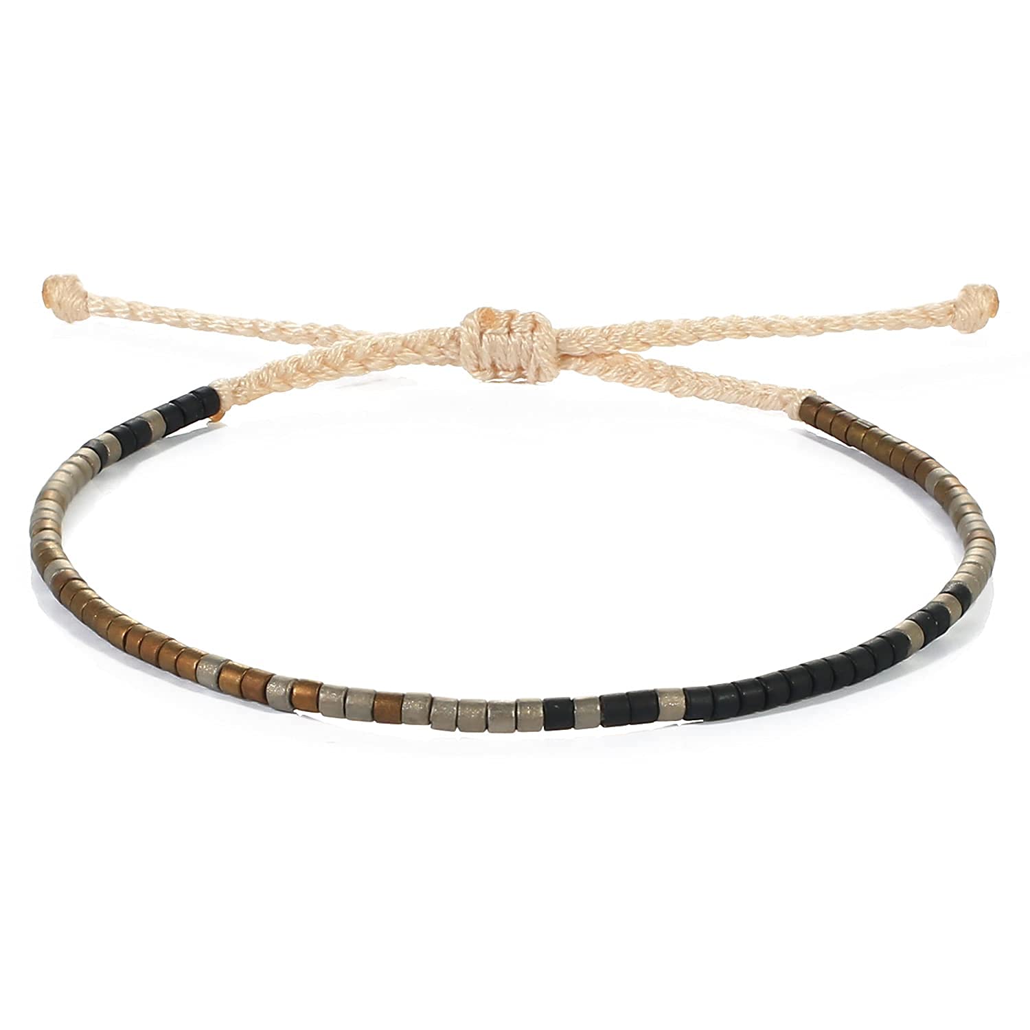 KELITCH Boho Women Shell Beaded Friendship Bracelets Handmade Strand Bracelet Bangles Jewelry