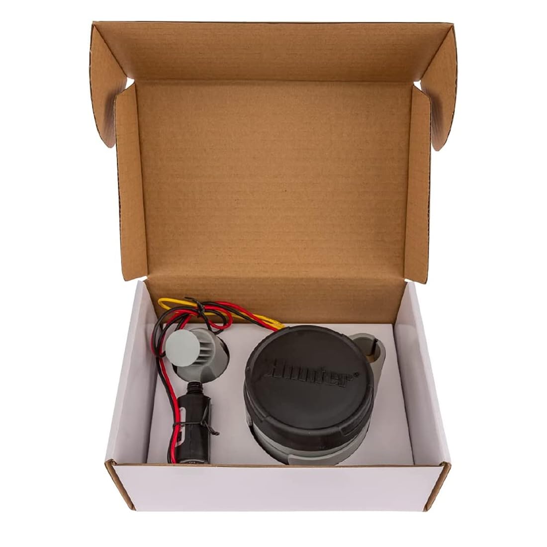 GNCGarden Controlador Sistema de Riego Hunter Node 100 1 Estacion Baterias 9V con solenoide | Programador Autónomo Inalámbrico para 1 estación | Programación Fácil y Sin Cables Adicionales