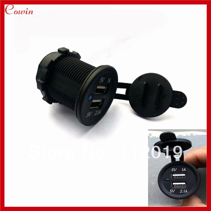 Waterproof 2 USB Port 12v to 5v Converter Car Motorcycle Phone,GPS,dvr USB Charger Power Supply Cigarette Lighter Socket
