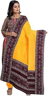 NUAPATANAPATA Odisha Sambalpuri Handloom Woman's Pure Cotton Handloom Dress Material With Dupatta Bottom Wear 3 Pic Set Sa... Price In India