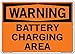 Vestil SI-W-68-E-PS-040 Battery Charging Area Warning Sign, Polystyrene, 0.040" Overall Size, 20.5" W x 14.5" H