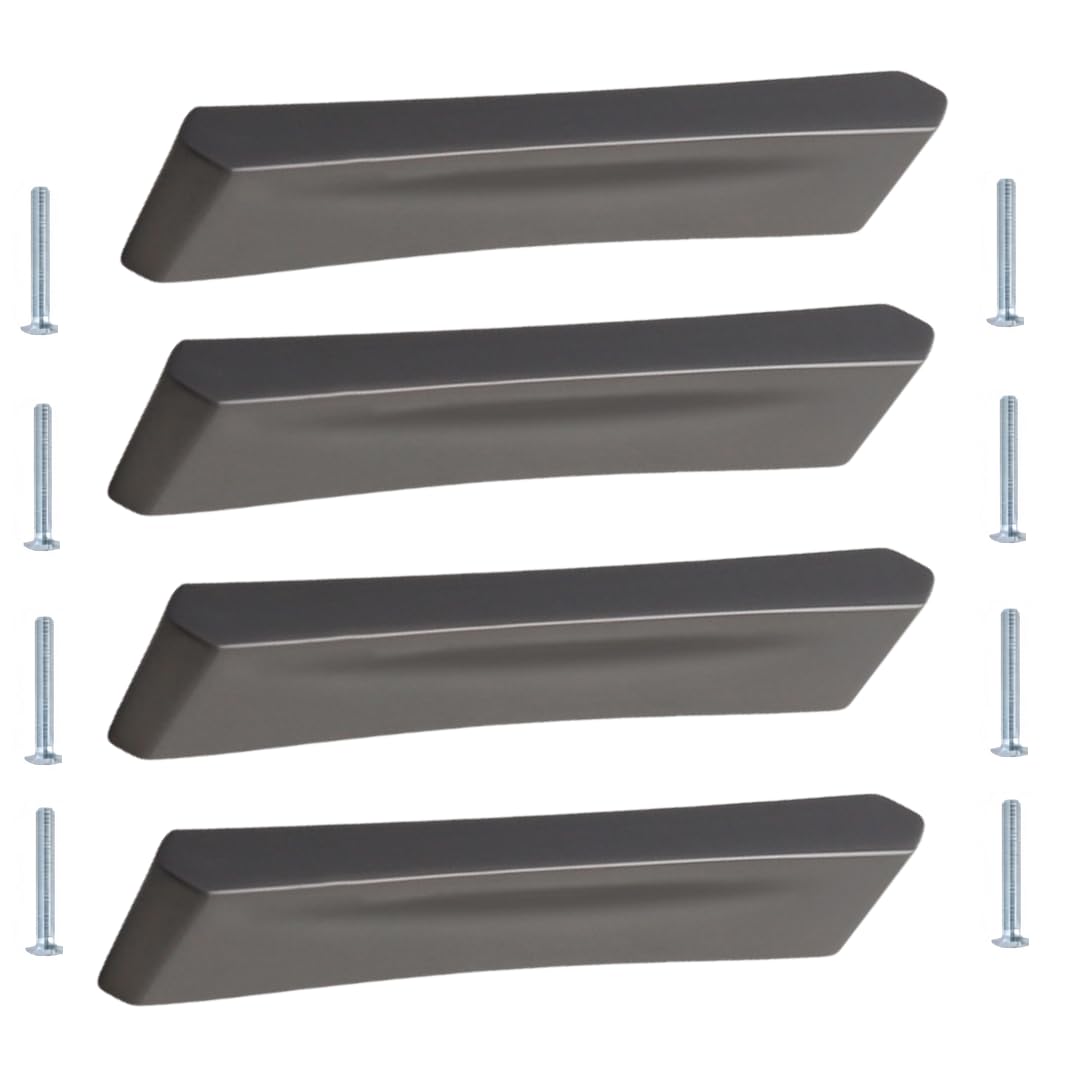 NLQCSXWEP Zinc Alloy Cabinet Bow Handle, Zinc Alloy Cabinet Handles 4 pcs Gray Multiple Sizes Single Hole(1287-96mm)