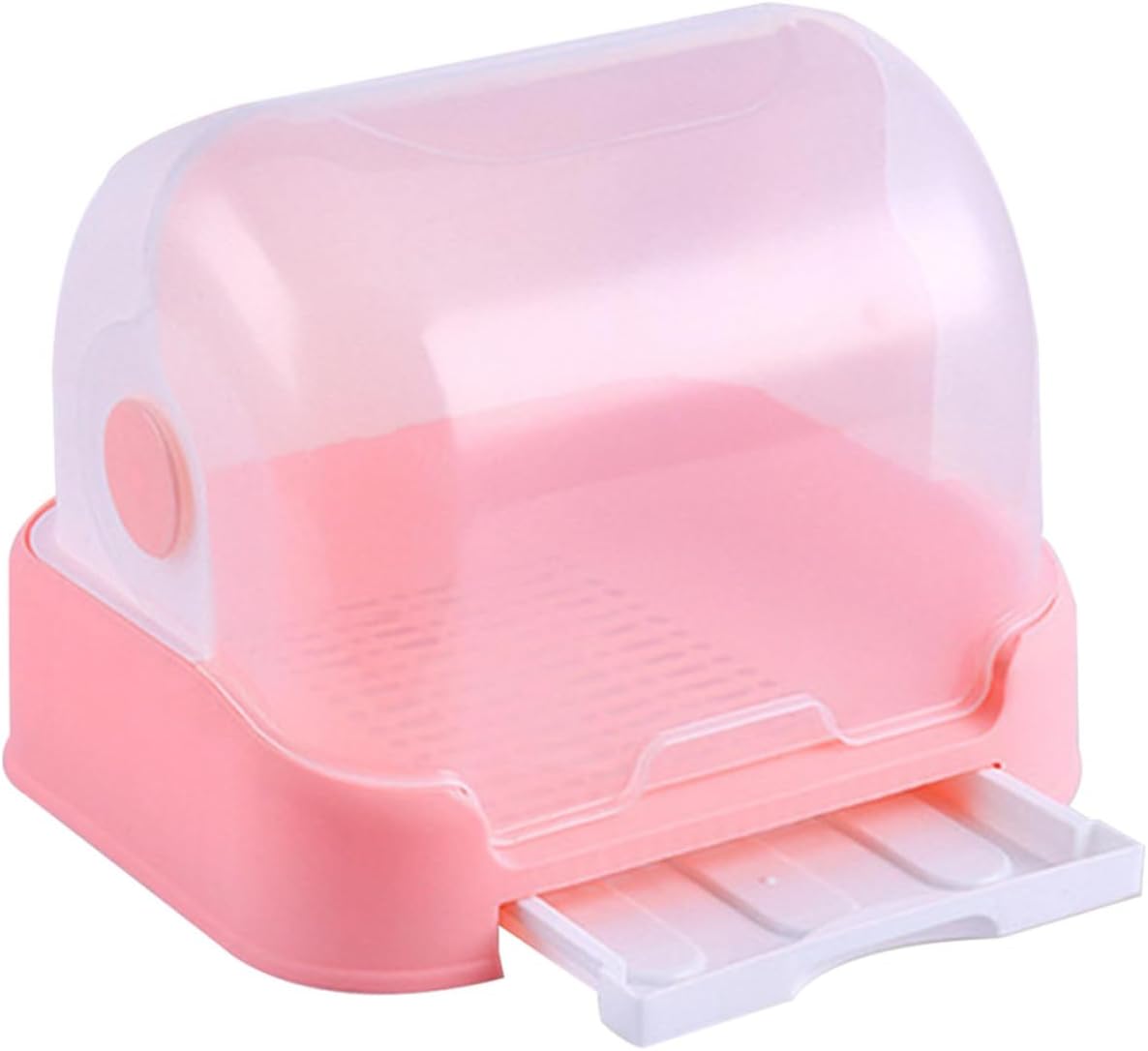 Lurrose Bottle Drying Rack for Efficient Drying Pp Material with Lid and Water Tray Storage Organizer Dustproof Bottle Holder and Cup Shelf for Kitchen Tableware and Dishes