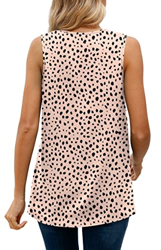 Xieerduo Womens Summer Tops Basic V-Neck Chiffon Tank Top Loose Fit Fashion Polka Dot Xl thumb #3