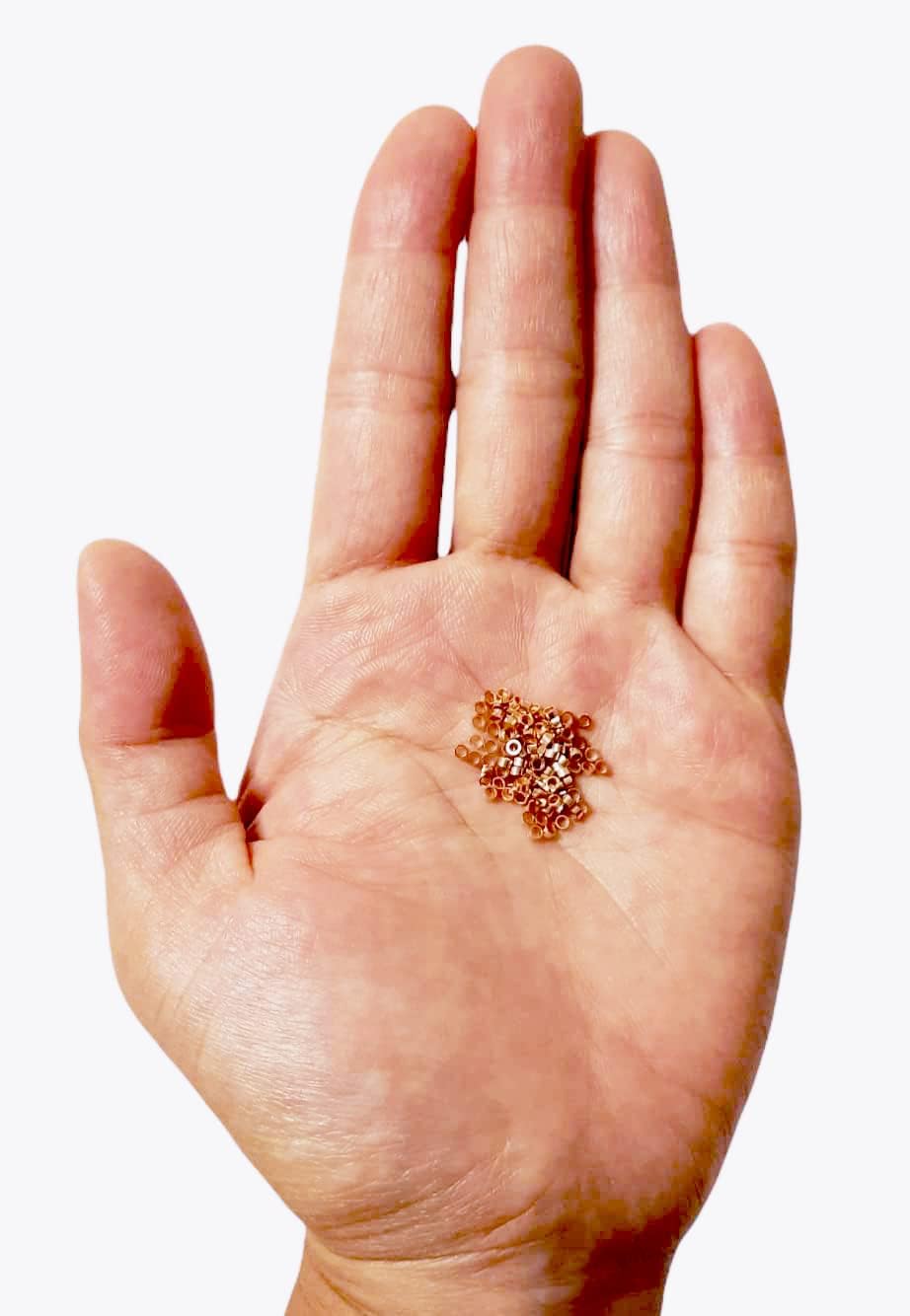 100pcs 14/20 Rose Gold Filled Tube Crimp Beads, 1 X 2MM, by CRAFT WIRE - Image 8