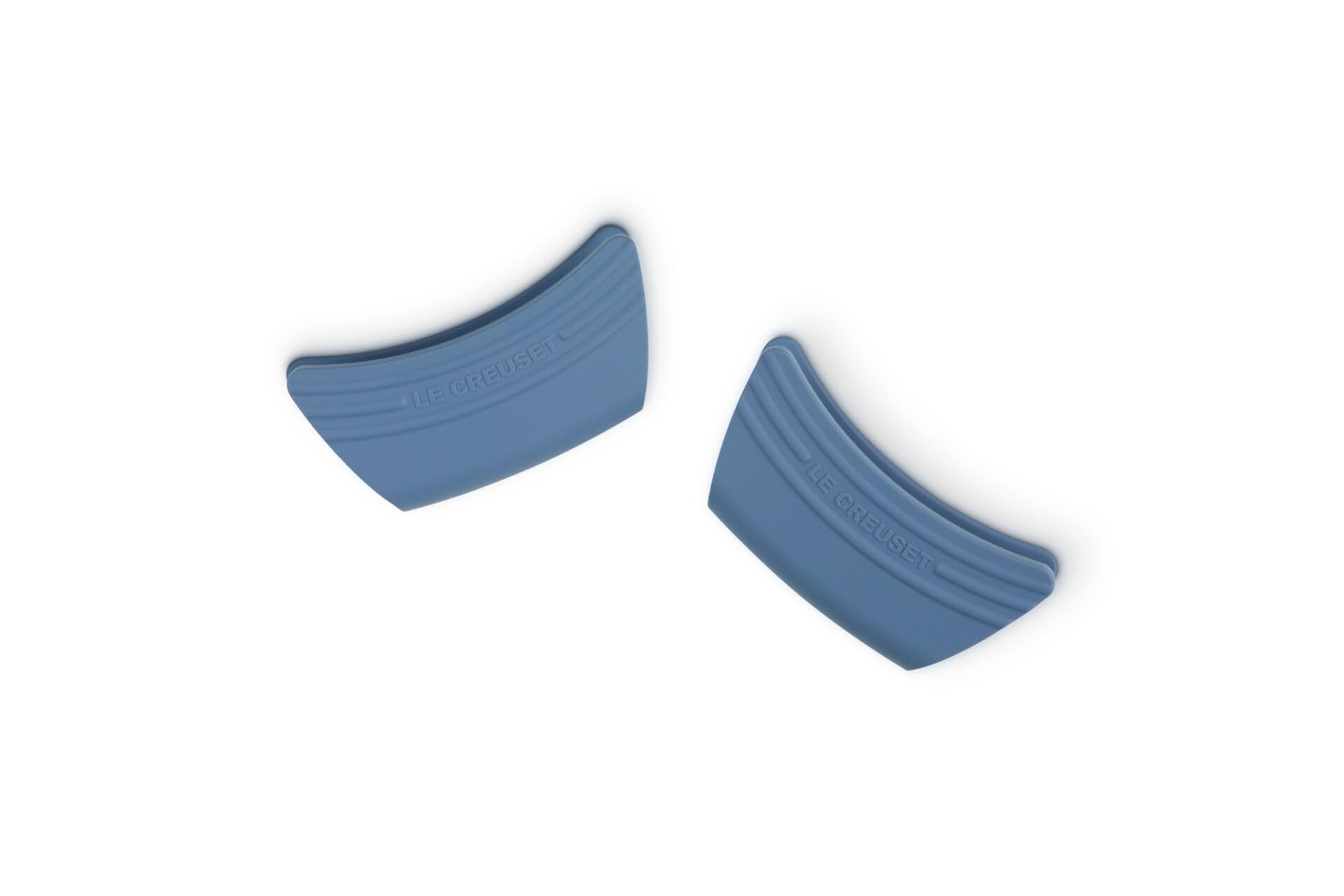 Le Creuset Osłona Uchwytu, Zestaw 2 Sztuk, Silikon, Możliwość Dopasowania, Odporność na Temperaturę do 250°C, Chambray, 42813004340000