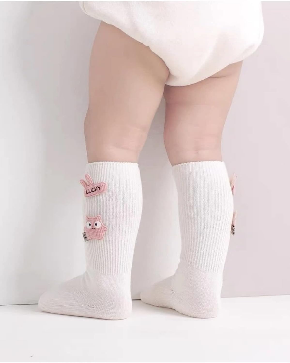 Baby Boys Girls Non-skid Socks Toddler Infant Knee High Non-Slip Socks with Grips Anti-Slip Socks Floor Socks
