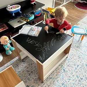 Asweetskidstableandchairset4in1toddlerdeskwithstoragedrawerwoodenactivitytablefor2in1detachabletabletopbookshelvesuitableforclassroomhomenurseryplayroompurewhite  Urban Country Home Decor Asweets kids table and chair set4 in 1 toddler desk with storage drawerwooden activity table for 2 in 1 detachable tabletopbookshelvesuitable for classroomhome nursery playroom pure white  urban country home decor