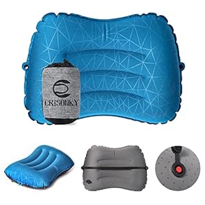 Camping Pillow – Inflatable Pillow – Travel Pillows for Backpacking & Airplane, Lumbar Support 2.0 Blow Up Pillow, Ultralight Compressible, Comfortable, Ergonomic Pillows
