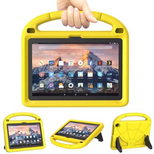 Kids Case for 8in TabletNot for Onn Sony 8inch Tablets Patamiyari Lightweight Shockproof Case with Stand Handle -Bight Yellow