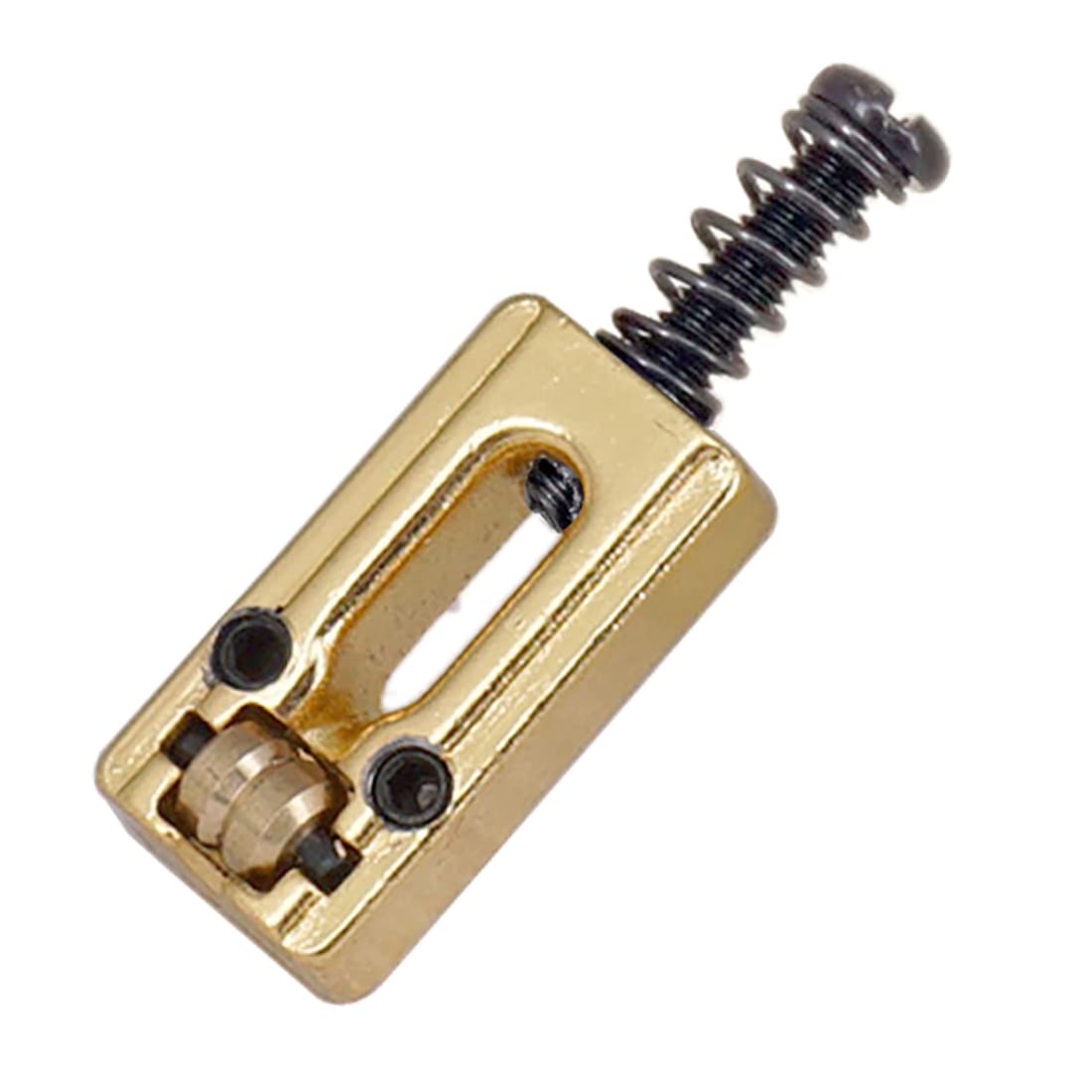 Bloepum 6 Pcs Metal Guitar Bridge Saddle Ball Roller String Tremolo Bridge Saddles for Electric Guitar Replacement Parts,Gold