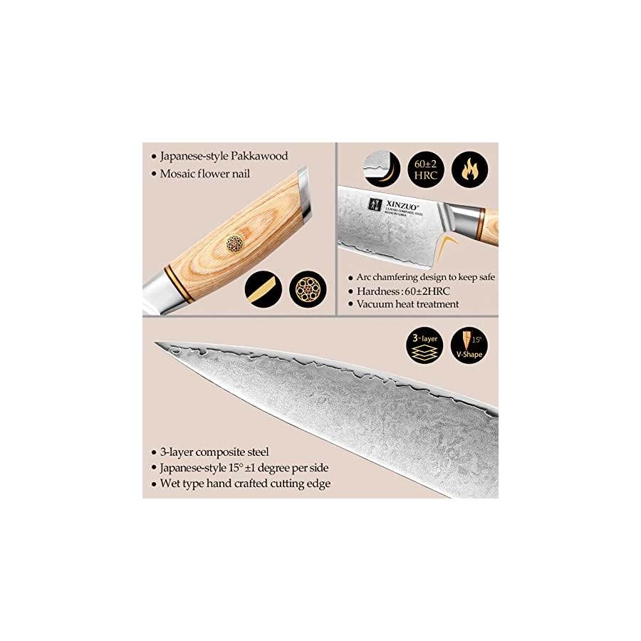 XINZUO-Chef-Knife-Set-Professional-Kitchen-Knife-Set-for-Chefs-and-Home-Cooking-High-Carbon-Steel-Knife-Set-Japanese-Knife-Set-with-Pakkawood-Handle-Gift-Box-Packing XINZUO Chef Knife Set, Professional Kitchen Knife Set for Chefs and Home Cooking, High Carbon Steel Knife Set, Japanese Knife Set with Pakkawood Handle, Gift Box Packing