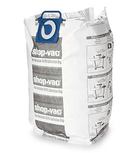 Image of Shop-Vac 9021833, Tear Resistant HEPA Collection Bags, Fits 12-20 Gallon Vac Tanks, (2-Pack)