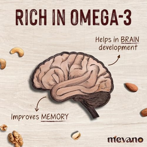 Image of Mevano Nuts Powder for Kids, Rich in Omega-3, 300g | NO Added Sugar | Badam, Walnut, Cashew, Pista - Dry Fruits powder for Kids | 20% Protein, 17 Vitamins & Minerals, 10% Fibre