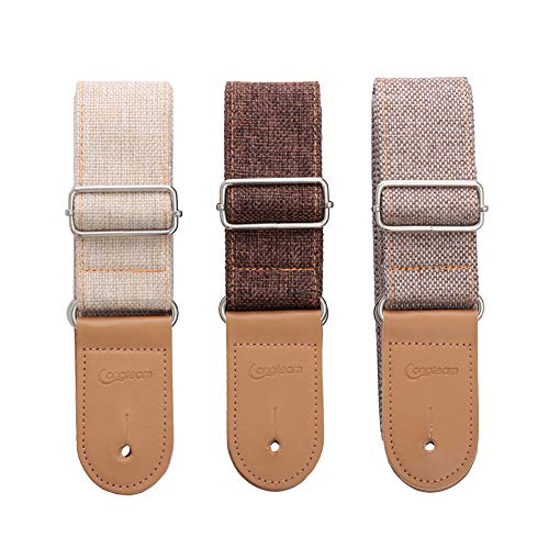 Asudaro Sangle de Guitare 80-140cm Vintage Guitare Strap Coton et Cuir Sangle Basse Réglable Sangle de Transport Courroie de Guitare pour Guitare Electro-Acoustique Basse Ukulele Basse 5cm - Les Beatles, Paul McCartney, John Lennon, RIngo Starr, George Harrison Asudaro Sangle de Guitare 80-140cm Vintage Guitare Strap Coton et Cuir Sangle Basse Réglable Sangle de Transport Courroie de Guitare pour Guitare Electro-Acoustique Basse Ukulele Basse 5cm – Image 7