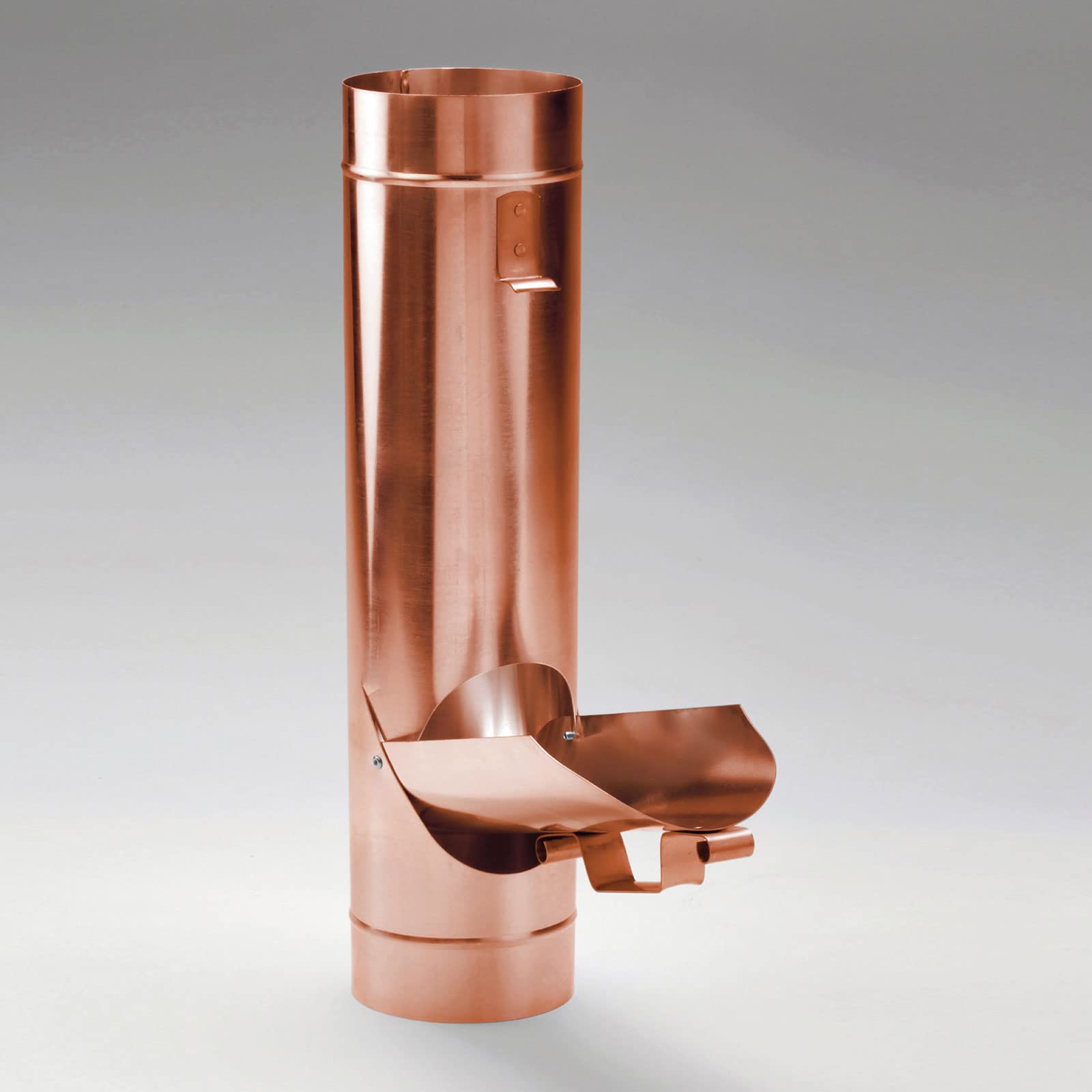 Regenrohrklappe Kupfer DN 60 inkl. Adapter Regenwasserklappe Regenrohrklappe zum Befüllen von Regentonnen, Regenfässer und kleineren Regenwassertanks.