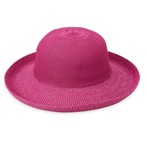 Wallaroo Womens Victoria Sun Hat Medium (Raspberry)| Packable Design Adjustable Sizing | Sophisticated Style for Parties Beach & Outdoor