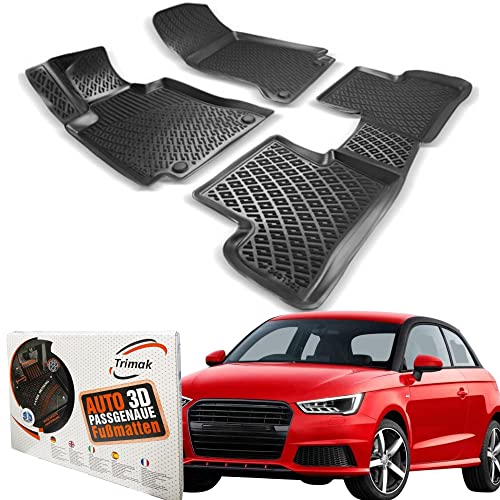 Trimak Passgenau 3D Fussmatten Auto Kompatibel mit Audi A1 GB ab 2018 Auto Zubehör 1. Und 2. Reihe...