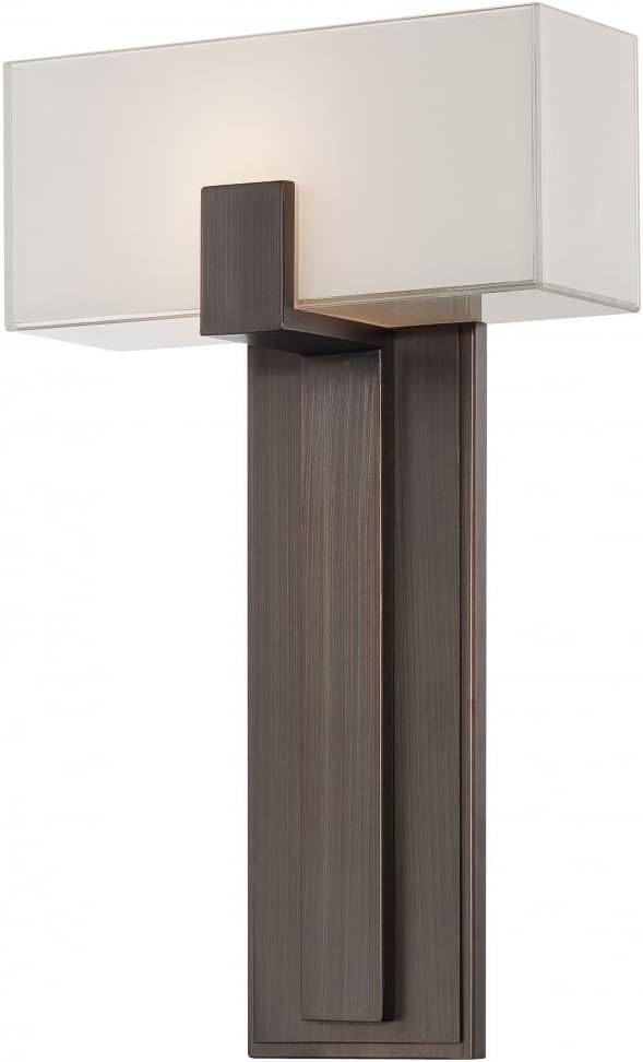 GEORGE KOVACS P1704-647 Kovacs Wall Sconce, 1-Light, 100 Total Watts, 16.5-in H x 10-in W, Copper Bronze Patina