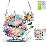 TLIOBLO Vögel Diamond Painting Anhänger, Wütendes Tier Diamant Kunst Fensterbilder Beidseitige,...