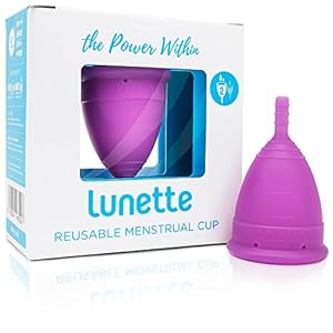 Lunette menstruatiemok EN verpakking. Model 2 fĂĽr normale oder starke Blutung lila